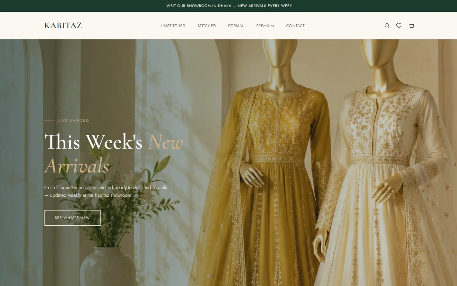 Kabitaz Fashion premium women’s ecommerce website foundation