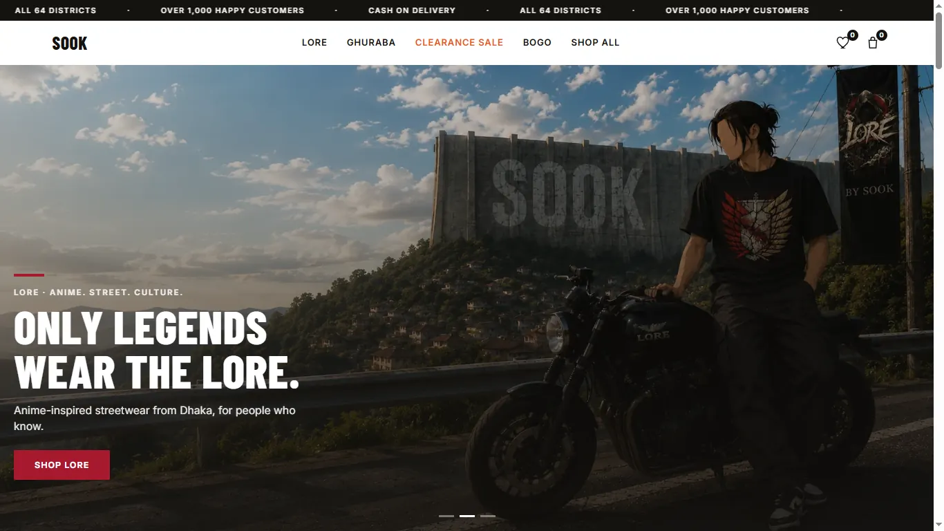 SOOK curated fashion ecommerce website by WARPIX Studio